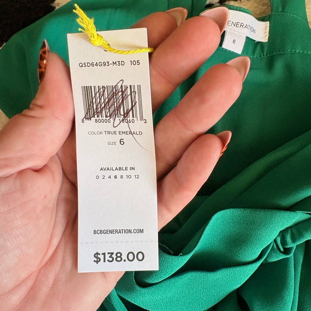 BCBGeneration Teal High Low Dress - Picture 3 of 3